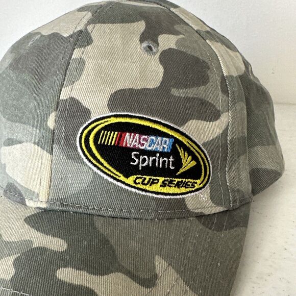 NASCAR Sprint Cup Series Camo Adjustable Strap Back Baseball Hat Cap - Picture 2 of 9